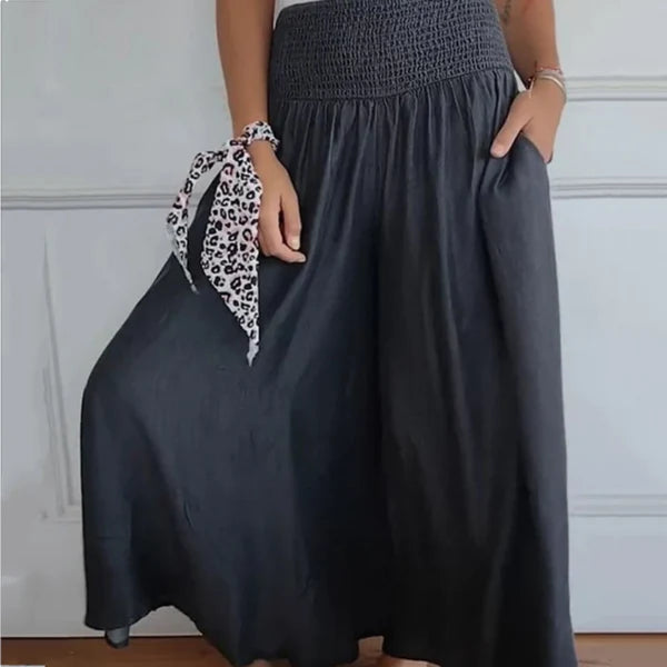 Pantalones Anchos y Sueltos con Bolsillos