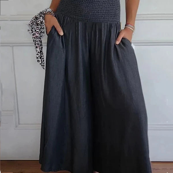 Pantalones Anchos y Sueltos con Bolsillos