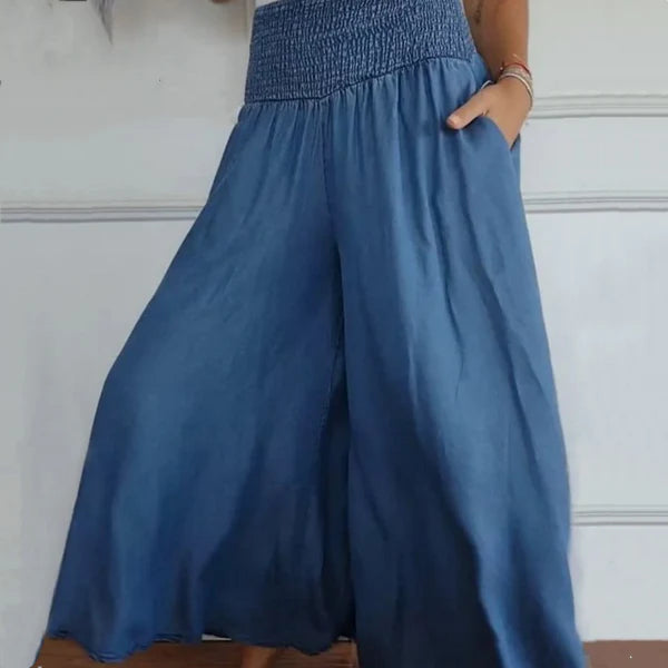 Pantalones Anchos y Sueltos con Bolsillos