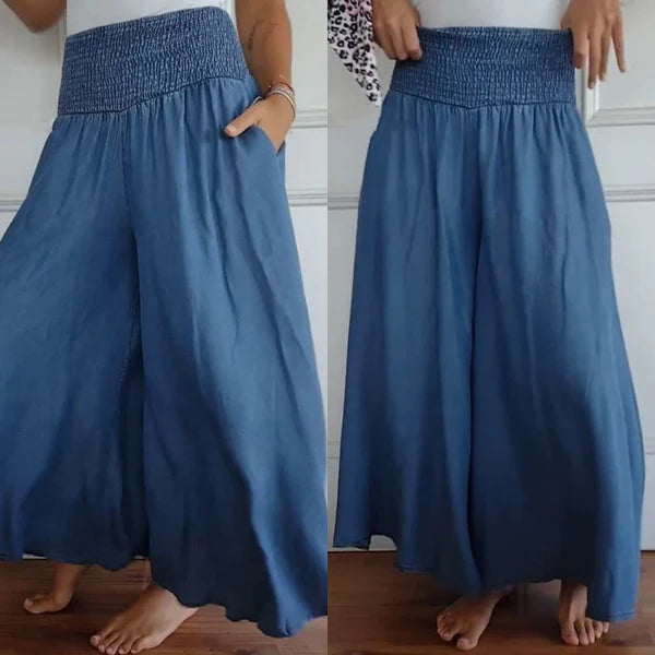 Pantalones Anchos y Sueltos con Bolsillos