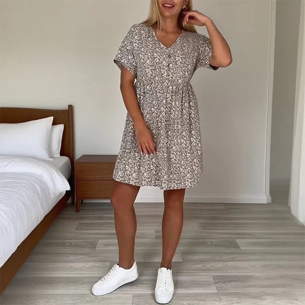 Vestido Corto Estampado Leopardo